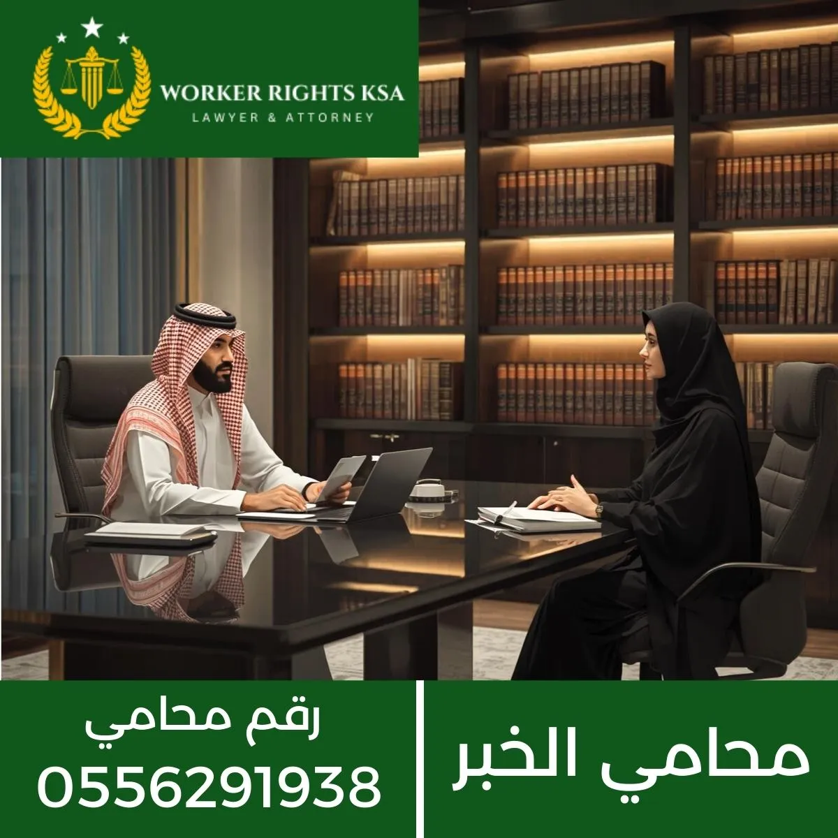 محامي الخبر استشارة قانونية محامي سعودي محامي الخبر يقدم استشارة قانونية لعميلة سعودية داخل مكتب محاماة احترافي